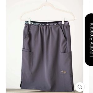 C. Saucy Pewter Scrub Skirt